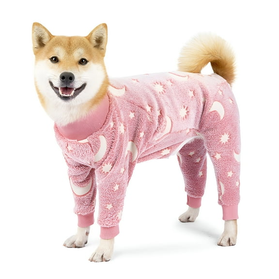 TELOLY Dog Pajamas,Pet Comfort Dog Apparel & Accessories,Winter Ready Boy Dog Clothes,Pink,XL