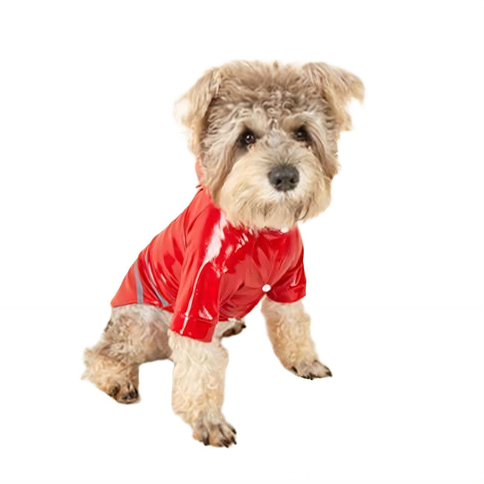 Canine Alert To Hazards From Pet Sweaters Reference: Teloly Dog Raincoat Reflective Safety Dog Rain Jacket Alerts Drivers