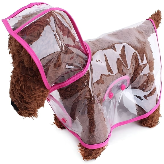 TELOLY Dog Raincoat Waterproof Puppy Jacket Pet Rainwear Clothes for Small Medium Dogs/Cats, Pink