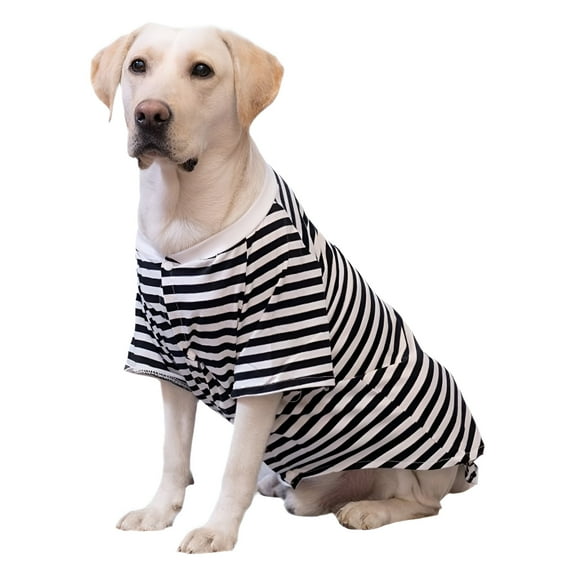 TELOLY 1Pcs Dog Shirt,Polyester Dog Coats,Dog Clothes,Black,L