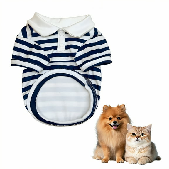 TELOLY Dog Shirt,Polyester Dog Clothes for Small Dogs,Daily Wear Dog Vest,Blue,2XL