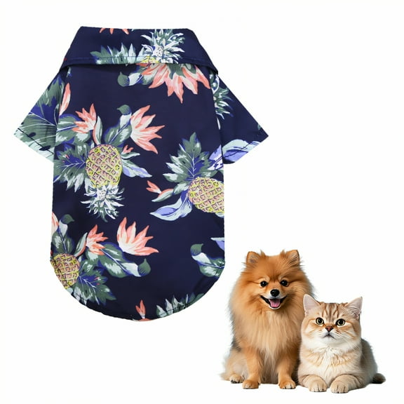 TELOLY Dog Shirt,Polyester Dog Shirts,Light Wear Dog Costume,Blue,L