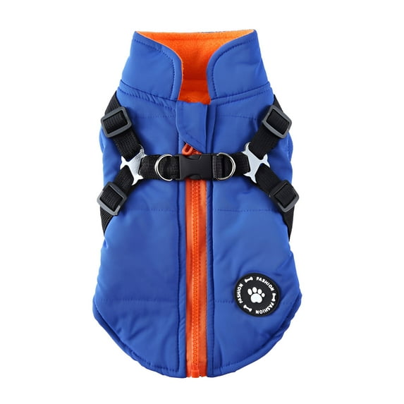 TELOLY 1Pcs Dog Snowsuit,Polyester Dog Sweater,Dog Sweaters,Blue,S