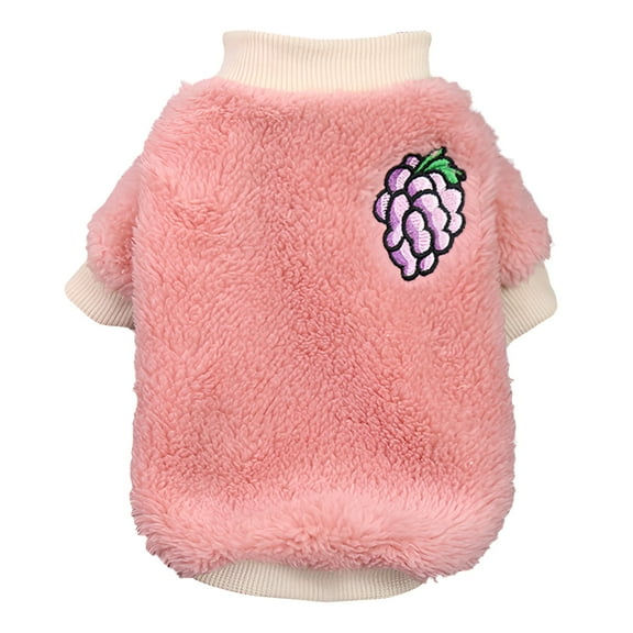 TELOLY 1Pcs Dog Sweater,Polyester Puppy Clothes,Puppy Clothes for Small Dogs Girl,Pink,Xs