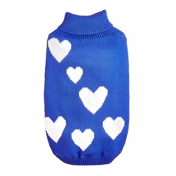 TELOLY Dog Sweater Cats Knitted Sweater Pet Sweaters Vest Fall & Winter Knit Turtleneck Pet Sweater with Love Patterns for Small to Large Sized Dogs S-Xl