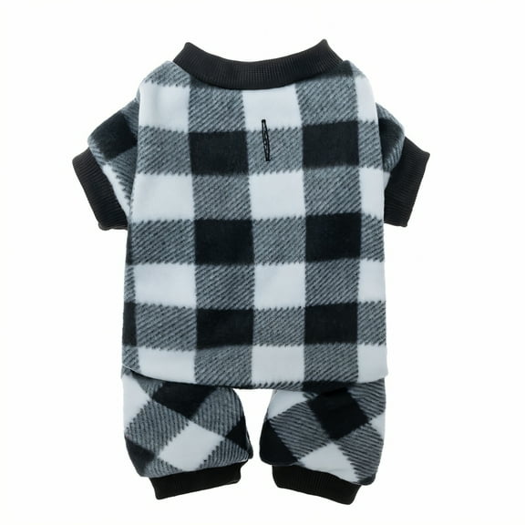 TELOLY Dog Sweater,Classic Plaid Pattern Dog Sweaters for Small Dogs Male,Timeless Stylish Look Dog Clothes for Small Dogs,Black1,M