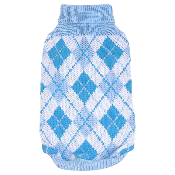 TELOLY Dog Sweater,Cozy Design Small Dog Sweater,Easy to Wear Dog Coats for Small Dogs,Light Blue,M