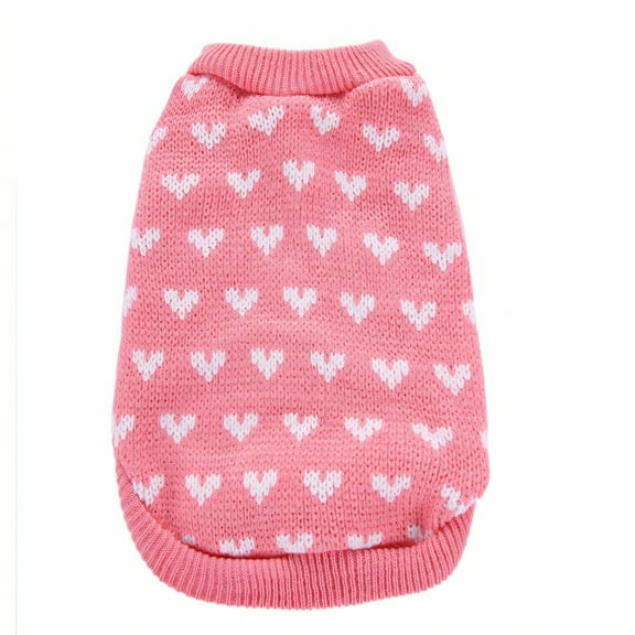 TELOLY Dog Sweater,Cute Skirt Shape Dog Sweaters for Small Dogs Male,Stylish Street Look Dog Clothes for Small Dogs,Pink1,XL