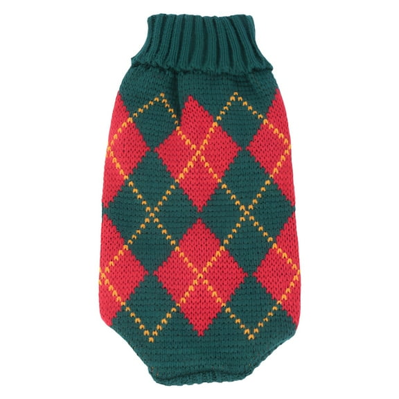 TELOLY 1Pcs Dog Sweater,Yarn Dog Clothes Medium Sized Dog,Dog Coats for Small Dogs,Green,Xl