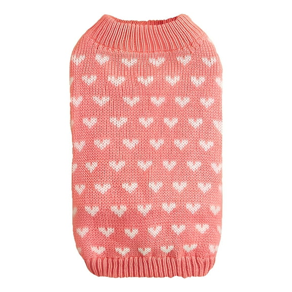 TELOLY 1Pcs Dog Sweater,Polyester Dog Clothes Medium Sized Dog,Puppy Sweater,Pink,M