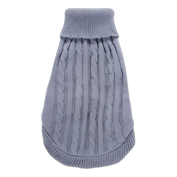 TELOLY 1Pcs Dog Sweater,Acrylic Dog Clothes for Large Dogs,Dog Coats,Gray,Xl