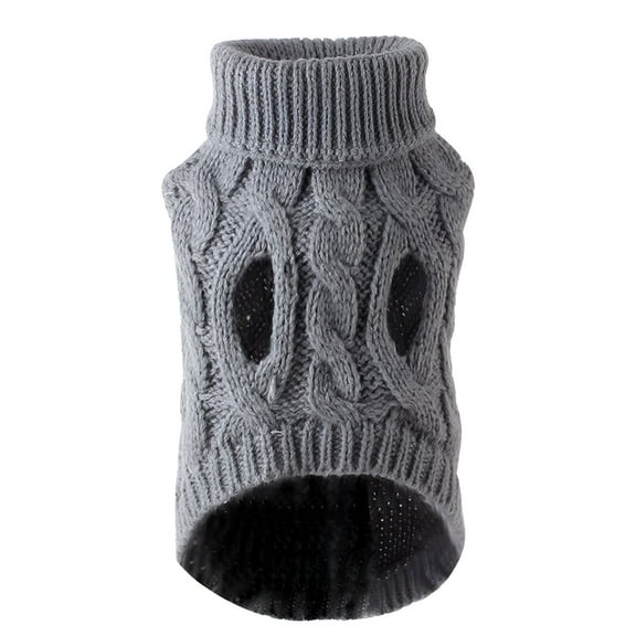 TELOLY 1Pcs Dog Sweater,Dog Clothes for Small Dogs,Dog Sweaters for Medium Dogs Boy,Gray,Xl