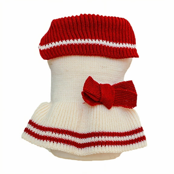 TELOLY Dog Sweater,Soft Knit Construction Dog Sweaters for Small Dogs Male,Stylish Pet Outfit Dog Clothes for Small Dogs,Wine Red1,S