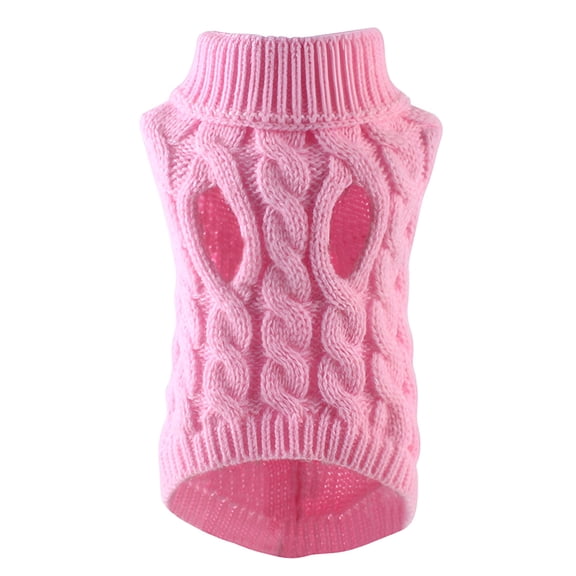TELOLY 1Pcs Dog Sweater,Polyester Dog Clothes Medium Sized Dog,Dog Sweater,Light Pink,Xl