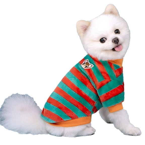 TELOLY Dog Sweater,Striking Rainbow Detail Dog Sweatshirt,Vibrant Fashion Charm Dog Hoodie,S
