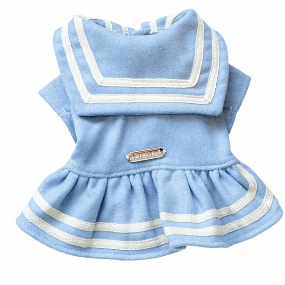 TELOLY Dog Sweater,Stylish Princess Look Dog Sweaters for Small Dogs Male,Royal Pet Outfit Dog Clothes for Small Dogs,Blue1,S