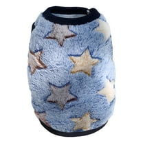 TELOLY 1Pcs Dog Sweaters,Coral Fleece Dog Onesie,Puppy Clothes,Navy,Xs