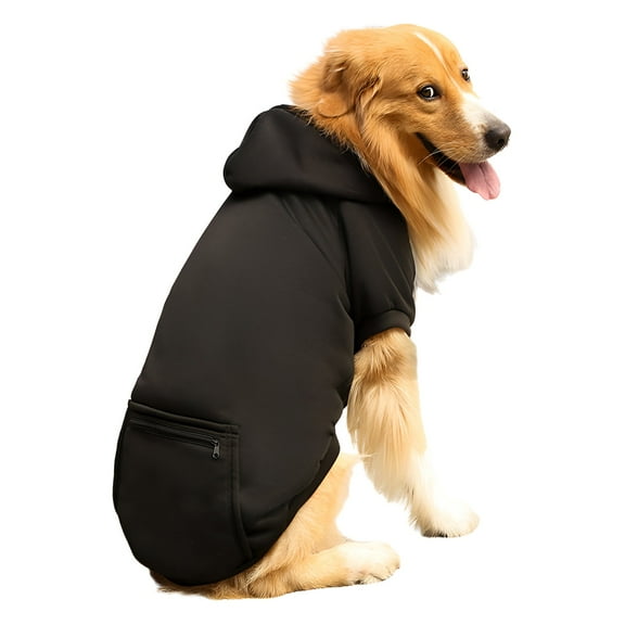 TELOLY 1Pcs Dog Sweaters,Polyester Boy Dog Clothes,Girl Dog Clothes,Black,Xl