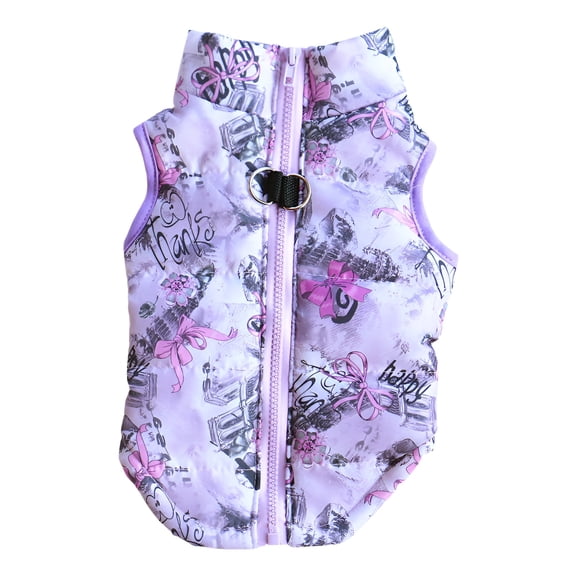 TELOLY 1Pcs Dog Winter Coat,Polyester Dog Sweatshirt,Dog Sweaters for Large Dogs,Purple,M