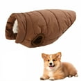 thumbnail image 1 of TELOLY 1Pcs Dog Winter Coat,Polyester Puppy Clothes for Small Dogs Girl,Small Dog Sweater,Brown,M, 1 of 6