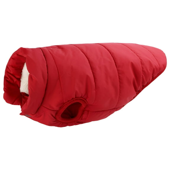 TELOLY 1Pcs Dog Winter Coat,Polyester Girl Dog Clothes,Dog Clothes for Small Dogs,Red,S