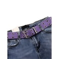 thumbnail image 1 of TELOLY Double Grommet Leather Belt - Double Prong Belt Buckle - 2 Hole Grommet Belt for Women or Men, 1 of 7
