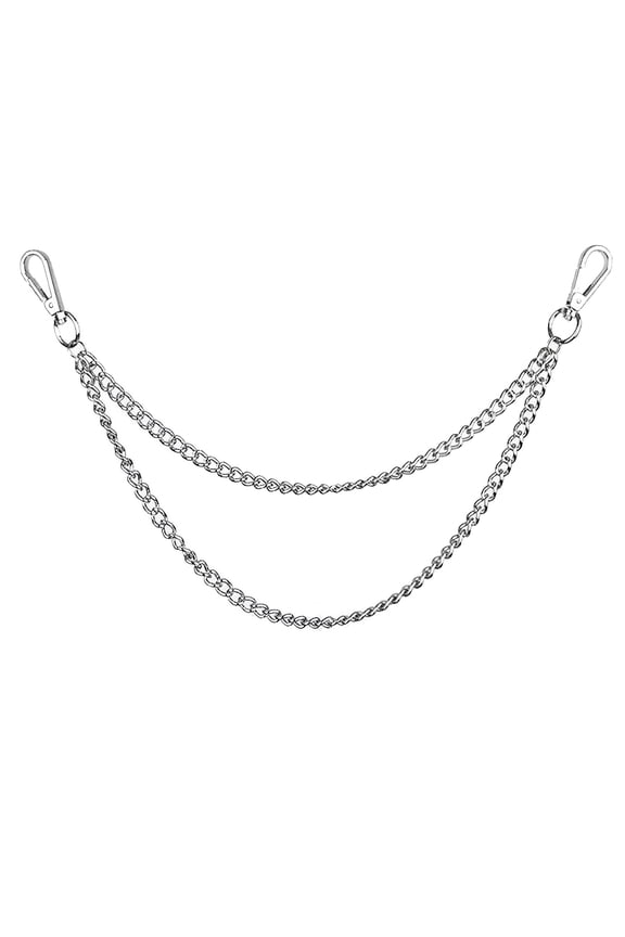 Double Zipper Silver Pants Chains Belt Chains Keyring Wallet Chain Punk Rock Hip-hop Chains Jeans Wallet Trousers Chains for Men