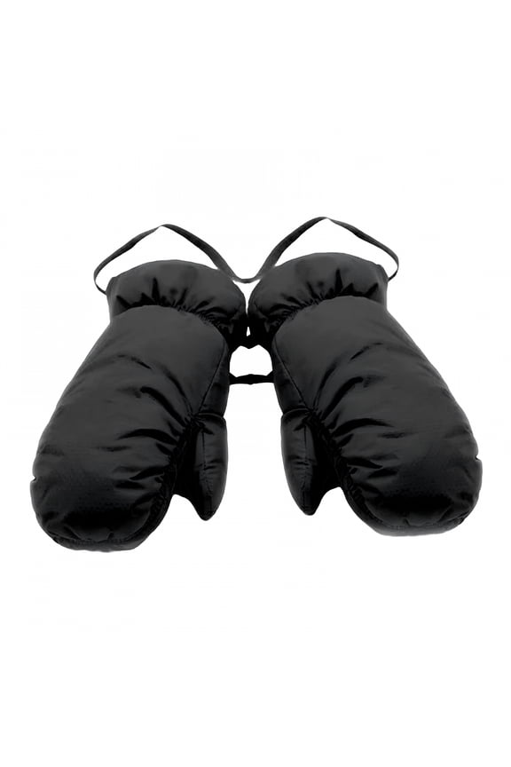 Down Mittens Cold Weather Gloves Thickened for Men Women Windproof Insulated Winter Snow Mittens Ski Mittens for Snowboarding Black L