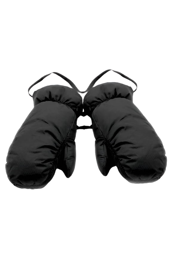 Down Mittens Cold Weather Gloves Thickened for Men Women Windproof Insulated Winter Snow Mittens Ski Mittens for Snowboarding Black M