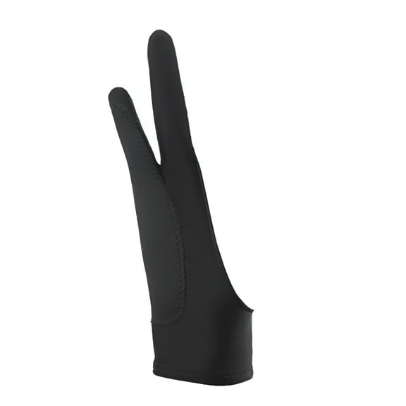 TELOLY Drawing Glove for Digital Drawing Tablet,Smudge Guard,Two-Finger,Reduces Friction,Elastic Lycra,Good for Right and Left Hand