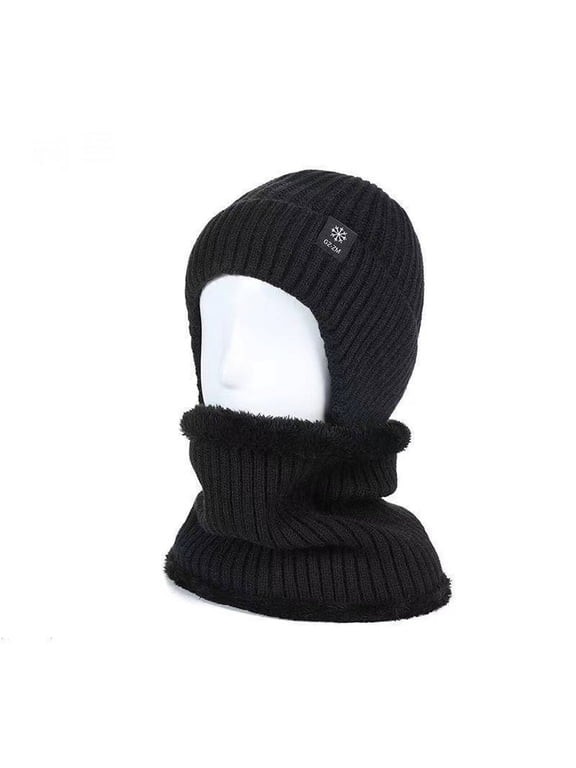 Ear Flaps Cap Ear Protection Design Hats For Men Super Warm Insulation Winter Hat With Ear Flaps Black