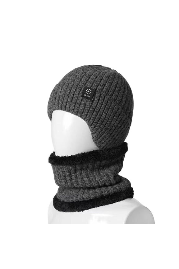 Ear Flaps Cap Super Warm Insulation Hats for Men Windproof and Cold Proof Winter Hat with Ear Flaps Gray