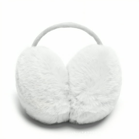 TELOLY Ear Muffs,Lightweight Foldable Structure Ear Muffs for Winter Women,Convenient Carry Option Ear Muffs for Men,White