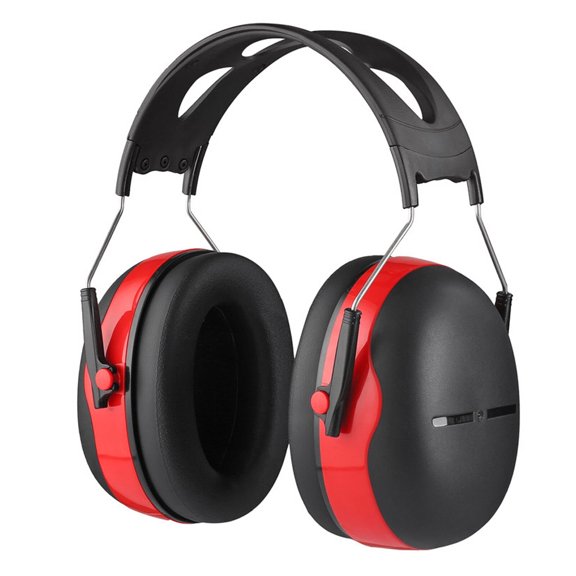 TELOLY Ear Muffs for Noise Reduction,Advanced Soundproof Earmuffs,Comfortable Ear Protection for Study,Work,or Travel,Red