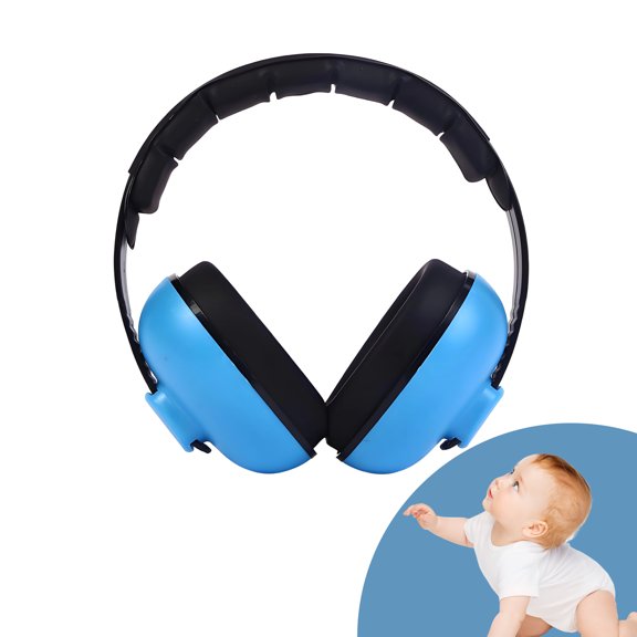 TELOLY Ear Muffs for Noise Reduction,Comfortable Adjustable Ear Protection,Focused Work,Blue
