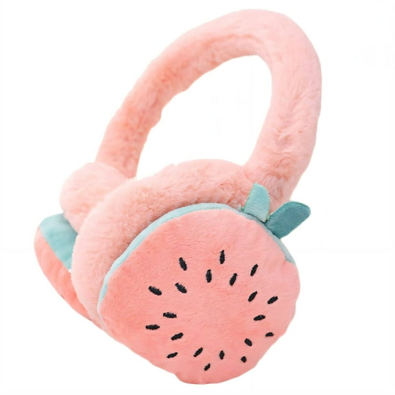 TELOLY Ear Muffs for Winter Women,Comfortable and Warm Earmuffs for Women Winter,Skin-Friendly and Soft Womens Ear Muffs,Watermelon