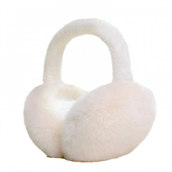 TELOLY Ear Warmers for Women,Soft Fleece Interior Ear Muffs for Kids,Effective Cold Guard Womens Ear Muffs,White