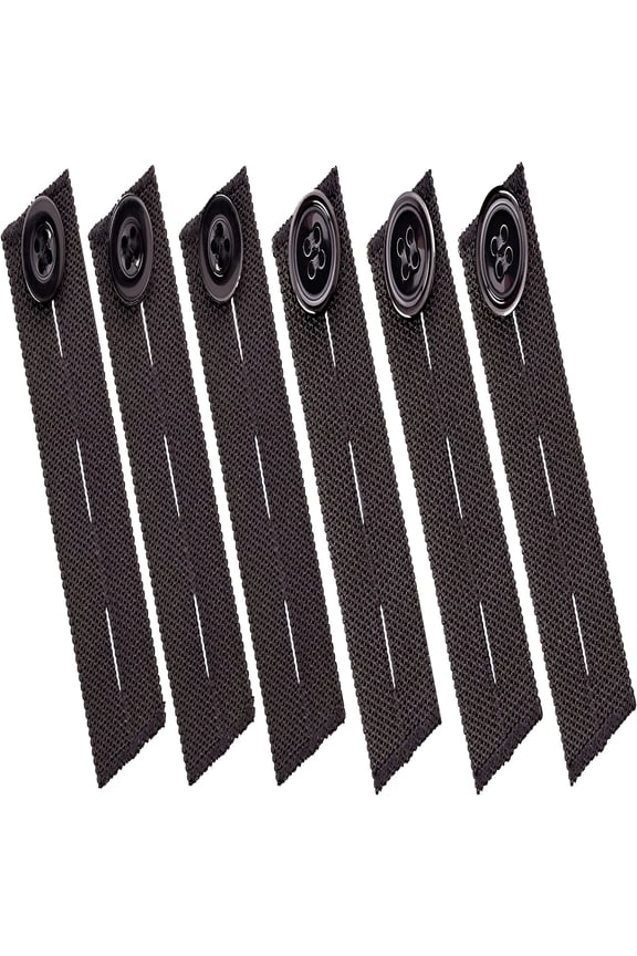 Elastic Pants Waist Extenders (6 Pack), Adjustable Waistband Expanders for Men and Women, Jeans Pants Button Extender Set