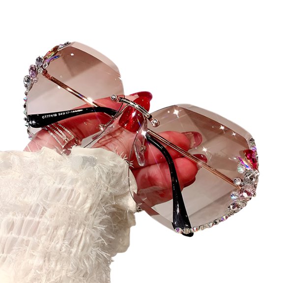 TELOLY Fashion Glasses for Women Sunglasses for Women Slimming Sunglasses Internet Famous Trendy Styles Sun B One Size