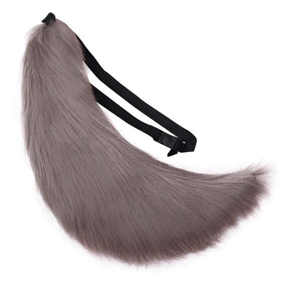 TELOLY Faux Fur Animal Big Tail Fox Cat Dog Wolf Tail Set Halloween Party Costume Accessory 70cm