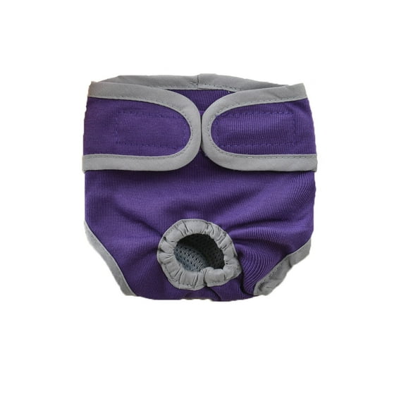 TELOLY Female Dog Diapers,Adjustable Fit Washable Doggie Wraps for Female Dogs,Breathable High-Stretch Fabric Wraps for Female Dogs,Purple
