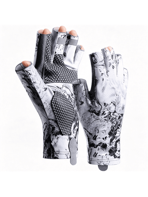 Fingerless Sun Protection Uv Protection Fishing Gloves Men/Women for Kayaking,Hiking,Paddling,Driving