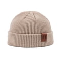 thumbnail image 1 of TELOLY Fisherman Beanie Good Ventilation Mens Beanie Hat Elastic Structure Mens Knit Hat Beige, 1 of 8