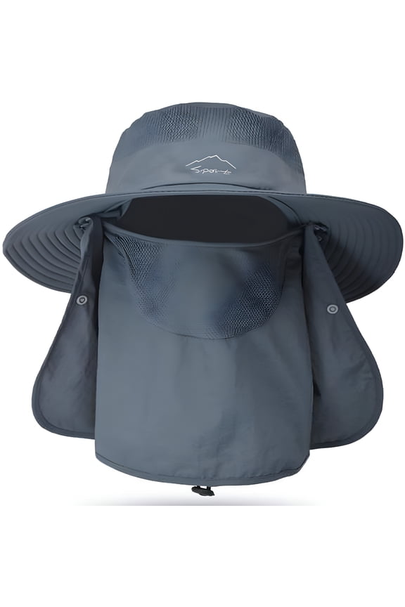 Fishing Hat for Men&Women,Outdoor Uv Sun Protection Wide Brim Hat with Face Cover&Neck Flap