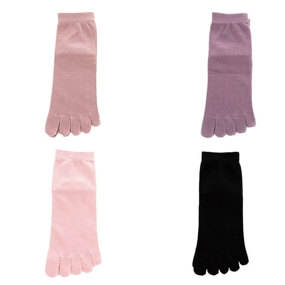 TELOLY Five Finger Socks,Toe-Separated Design Yoga Socks,Reinforced Toe and Heel Pilates Socks