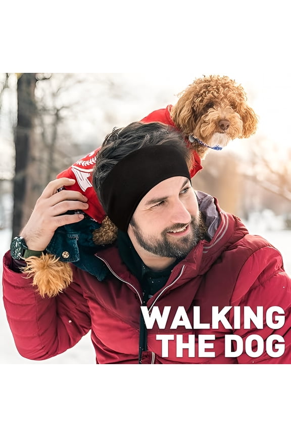 Fleece Ear Warmers for Men Women Kids - Winter Headband Ear Muffs Ear Covers for Cold Weather Running Cycling Ski