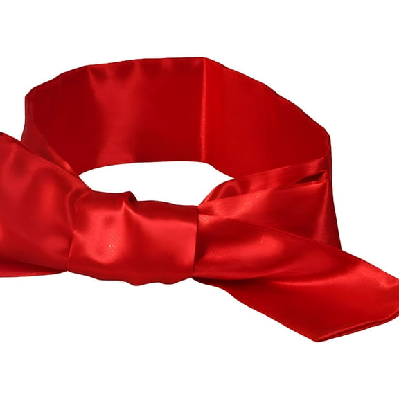TELOLY Flirting Blindfold Solid Color Smooth Surface Soft Satin Silky Seductive Light-proof Wide Tear-resistant Eye Ribbon for Wedding Night,Black