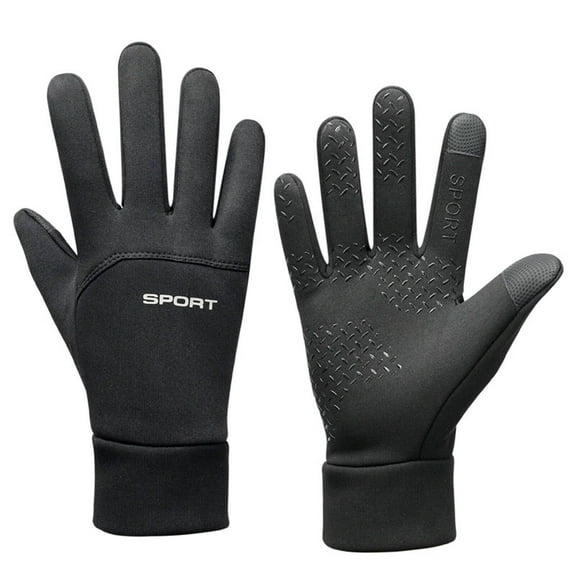 TELOLY Football Gloves Soft Touch Fabric Football Gloves Keeps Hands Warm Youth Football Gloves Wind-Resistant Black