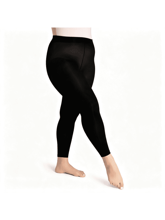 Footless Tights Womens Ultra Soft Footless Tight with Self-Knit Waistband