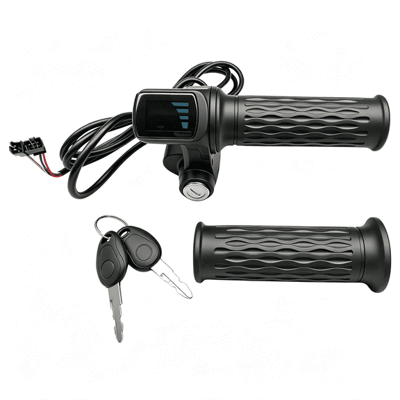 TELOLY Full Twist Throttle for Ebike,Electric Dirt Bike Scooter Mountain Bike,Lcd Display with Key Lock Ebike Full Twist Throttle